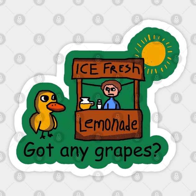 Duck song  Got Any Grapes Sticker by mobilmogok99